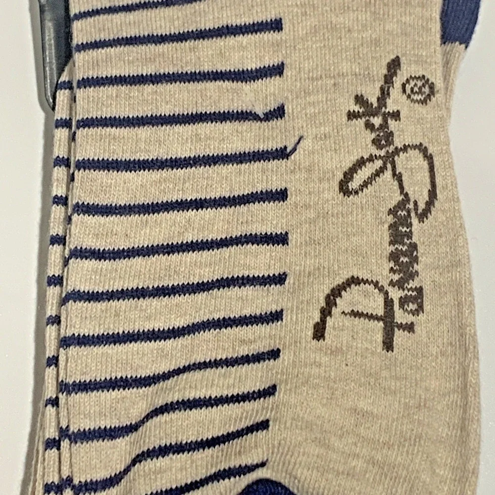 PANAMA JACK Mens Crab Print Crew Socks Size 8–12 Beige Navy Red NEW‎